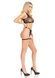Комплект Leg Avenue Lace Bra Top and Panty with Garters One Size Black SX4987 фото 4