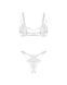 Комплект Obsessive Luise Sublim White 2-pcs crotchless set L/XL SX5087 фото 7