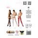 Еротичні панчохи-стокінги Passion S024 One Size, White, імітація панчіх та пояса з гартерами PSS024W фото 5