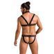 Комплект чоловічої білизни з кріпленнями Passion 043 JACOB XXL/XXXL Black, труси, шлейки SO7602 фото 4