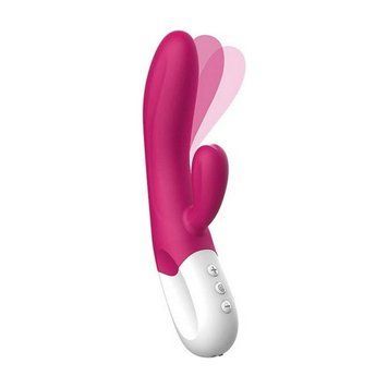 Вібратор-кролик Liebe Bend It Plus Rechargeable Cerise, гнучкий, 2 мотори, 10 режимів SX4646 фото