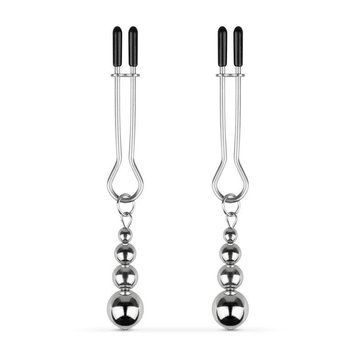 Затискачі для сосків Bedroom Fantasies: Nipple Clamps with Beaded Chain - Silver SX2209 фото