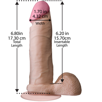 Фалоімітатор Doc Johnson The Realistic Cock 6 inch White &ndash; ULTRASKYN, Vack-U-Lock, діаметр 4,3 см SO1550 фото