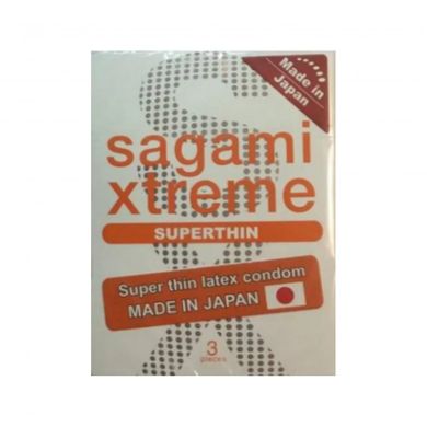Супертонкі презервативи латексні Sagami Xtreme Superthhin 3 шт 11878 фото
