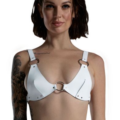 Ліф з натуральної шкіри Feral Feelings - Bikini Top White SO9421 фото