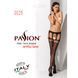 Еротичні колготки-бодістокінги Passion S025 One Size, Black, імітація ажурних панчішок з пояском PSS025B фото 7