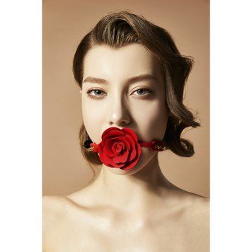Кляп у формі Троянди червоний Rose Ball Gag UPKO U61827 фото