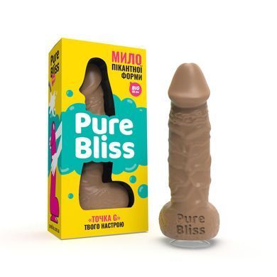 Мило у формі пеніса Pure Bliss BIG Brown, крафтове мило-член, натуральне SO6363 фото
