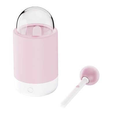 Вібратор-цукерка на паличці KISSTOY Pink Pop, зарядний кейс-нічник, 10 режимів вібрації SO9989 фото