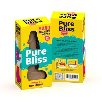 Мило у формі пеніса Pure Bliss BIG Brown, крафтове мило-член, натуральне SO6363 фото