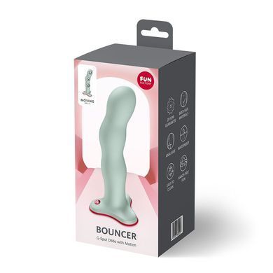 Фалоімітатор Fun Factory BOUNCER Light Green, кульки всередині, ефект вібрації, діаметр 3,9 см SX3671 фото