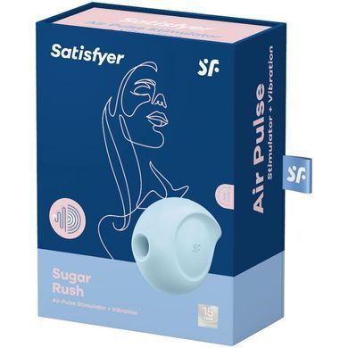 Вакуумний кліторальний стимулятор із вібрацією Satisfyer Sugar Rush Blue (м'яте паковання!!!) SO6072-R фото