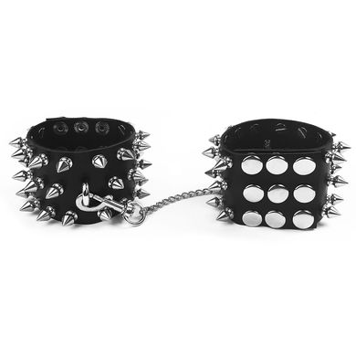 Наручники з шипами Art of Sex - Rose Spiked Leather Handcuffs, натуральна шкіра SO7654 фото