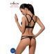 Комплект білизни Passion Exclusive HAGAR SET S/M, black, стрепи, трусики та ліф PS24705 фото 6