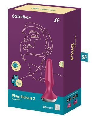 Анальна смарт-вібропробка Satisfyer Plug-ilicious 2 Berry SO5443 фото