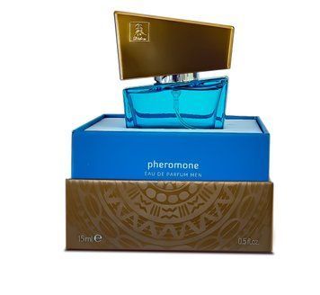 Духи з феромонами чоловічі SHIATSU Pheromone Fragrance men lightblue, 15 мл HOT67142 фото
