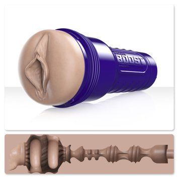 Мастурбатор-вагіна Fleshlight Boost Bang Light Medium Flesh, плаваючі кільця Turbo Tech SO8155 фото