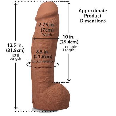 Фалоімітатор Doc Johnson The Realistic Cock ULTRASKYN - 12 Inch Hung with Balls Caramel SX4468 фото