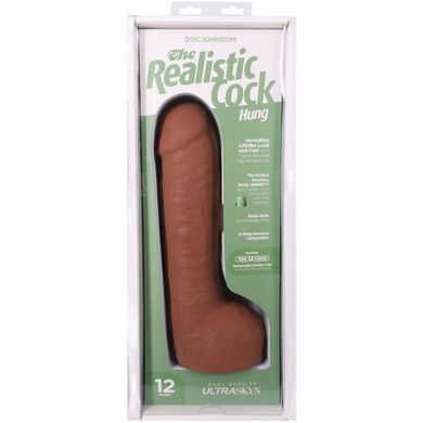 Фалоімітатор Doc Johnson The Realistic Cock ULTRASKYN - 12 Inch Hung with Balls Caramel SX4468 фото