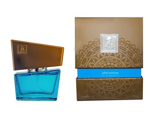 Духи з феромонами чоловічі SHIATSU Pheromone Fragrance men lightblue, 15 мл HOT67142 фото
