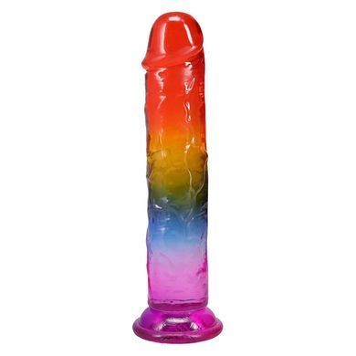 Дилдо Doc Johnson Crystal Jellies - 8.5 Inch Сlassic Dong - Rainbow SX4440 фото