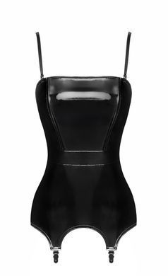 Корсет із підв'язками для панчіх Noir Handmade F381 Dominae Venom PVC corset-belt XS SX4140 фото