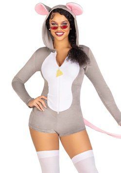 Комбінезон-костюм миші Leg Avenue Comfy Mouse S, з капюшоном SO9221 фото