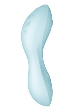 Вакуумний смарт-стимулятор із вібрацією Satisfyer Curvy Trinity 5 (Blue) (м'яте паковання!!!) SO6726-R фото