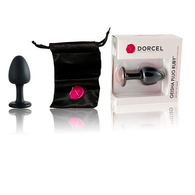 Анальна пробка Dorcel Geisha Plug Ruby XL з кулькою всередині, створює вібрації, макс діаметр 4,5 см MD1335 фото