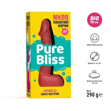 Мило у формі пеніса Pure Bliss BIG Red, крафтове мило-член, натуральне SO6365 фото