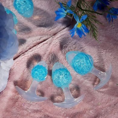 Анальна пробка Liebe Seele Icecream-shaped Crystal Anal Plug - Blue Medium SX4863 фото