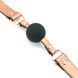 Кляп Liebe Seele Rose Gold Memory Ball Gag, силіконова кулька, діаметр 4,3 см, шкіряний ремінець SO9493 фото 6