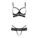 Комплект білизни Passion Exclusive SARIA SET OpenBra L/XL, black, стрепи, відкритий ліф, стрінги PS25001 фото 5