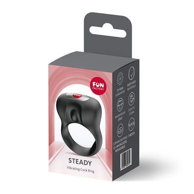 Ерекційне віброкільце Fun Factory Steady Black SX4232 фото