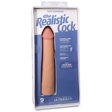 Фалоімітатор Doc Johnson The Realistic Cock ULTRASKYN - 9 Inch Vanilla SX4473 фото