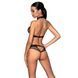 Білизна з відкритим доступом Passion MOONLIGHT SET S/M black, топ, стрінги SO8452 фото 2