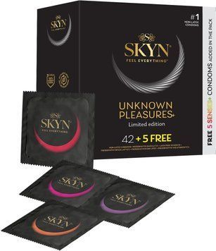 Безлатексні преміум-презервативи SKYN Unknown Pleasures 42+5 шт FREE, 6 різних видів SX4631 фото