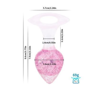 Анальна пробка Liebe Seele Heart-shaped Crystal Anal Plug - Pink Medium SX4865 фото