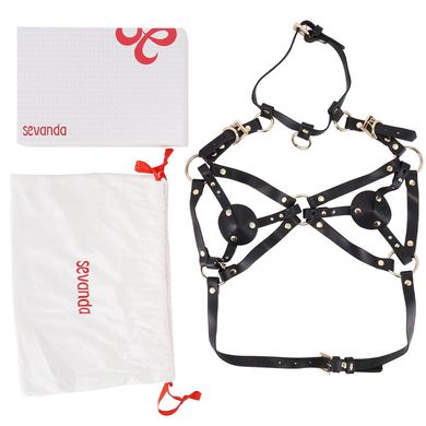 Портупея на груди LOCKINK SEVANDA Queen Chest Harness with Removable Bra SX0873 фото