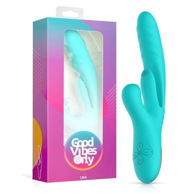 Вібратор-кролик із вагінальним відростком Good Vibes Only &ndash; Lisa Thrusting Rabbit Vibrator with G-Spot Stimulator SX3066 фото
