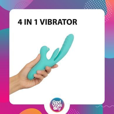 Вібратор-кролик із вагінальним відростком Good Vibes Only &ndash; Lisa Thrusting Rabbit Vibrator with G-Spot Stimulator SX3066 фото