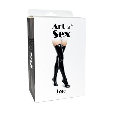 Сексуальні вінілові панчохи Art of Sex - Lora, розмір M, з ефектом голограми SX4409 фото