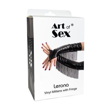 Вінілові мітенки Art of Sex - Lerona, розмір S, колір чорний SX4718 фото