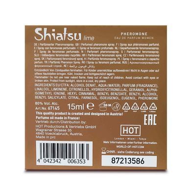 Духи з феромонами жіночі SHIATSU Pheromone Fragrance women lime, 15 мл HOT67145 фото
