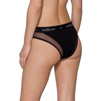 Трусики з прозорою вставкою Passion PS002 PANTIES XL, black SO4194 фото