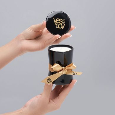 Масажна свічка YESforLOV MASSAGE CANDLE with bewitching scent 120 г, квітковий аромат, віск + олії SX4537 фото