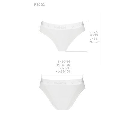 Трусики з прозорою вставкою Passion PS002 PANTIES L, white SO4195 фото