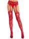 Колготки Leg Avenue Net Stockings with Attached Garter Belt One Size Red SX2751 фото 2