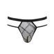 Чоловічі прозорі стринги Passion 029 THONG COLLIN S/M Black, сітка SO7559 фото 5
