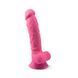 Фалоімітатор SilexD Johnny Pink Glow in the dark, двошаровий, силікон+Silexpan, діаметр 3,5см SO7026 фото 4